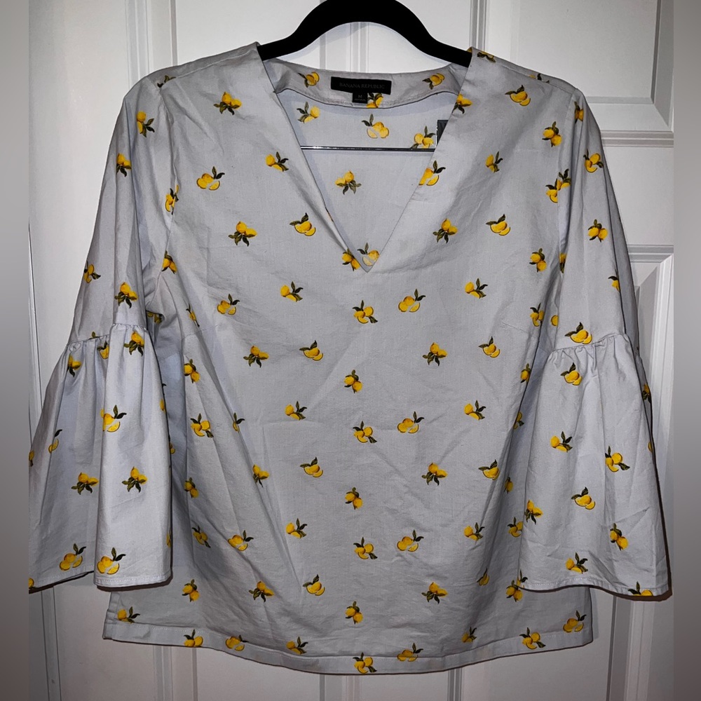 Cotton Lemon Printed Banana Republic Top